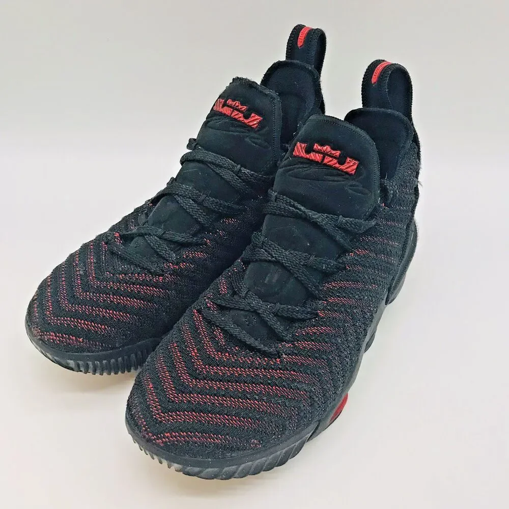 Nike LeBron 16 Fresh Bred 2018 Black/Red Youth 5.5Y AQ2465-002 Athletic Shoes